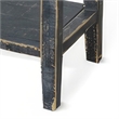 Rena Side End Table- 2 Drawers 1 Shelf- 28 Inch Rustic Black Mahogany