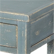 Rena Side End Table- 2 Drawers 1 Shelf- 28 Inch Rustic Green Mahogany