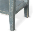 Rena Side End Table- 2 Drawers 1 Shelf- 28 Inch Rustic Green Mahogany