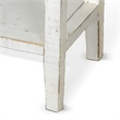 Rena Side End Table- 2 Drawers 1 Shelf- 28 Inch Rustic White Mahogany