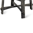 Rena Coffee Table- 36 Inch Round Top- Distressed Rustic Black Wood