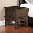 Minal End Table with 1 Drawer- Brown Cherry Birch Wood 24 Inch