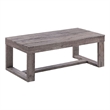 Knic Coffee Table- 48 Inch- Gray Rectangular Top- Double Pedestal Base