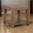 Yael Side End Table- Tapered Legs- 24 Inch Square Top- Light Brown