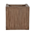 Yael Side End Table- Tapered Legs- 24 Inch Square Top- Light Brown