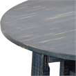 Rena Rustic Coffee Table- 36 Inch Round Top Distressed Ocean Blue Wood