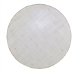 Rena Rustic Coffee Table- 36 Inch Round Top- Distressed White Wood