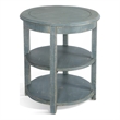 Rena Side End Table- 2 Shelves- 24 Inch Seagrass Green Mahogany Wood
