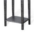Rena Side End Table with 1 Drawer- 17 Inch Rustic Black Mahogany Wood