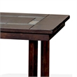 Odel Side End Table- 1 Shelf- Dark Brown Mahogany- Rectangular 25 Inch