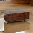 Odel Coffee Table- Dark Brown Mahogany Wood- Rectangular 48 Inch