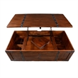 Odel Coffee Table- Dark Brown Mahogany Wood- Rectangular 48 Inch