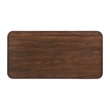 Manny Coffee Table- 2 Tambour Doors- A-Frame Walnut Brown 48 Inch