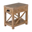 Rany Accent Table- Drawer- Shelf- 22 Inch Rectangular Top- Light Brown