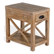 Rany Accent Table- Drawer- Shelf- 22 Inch Rectangular Top- Light Brown