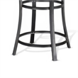 Flint Counter Height Table Round 36 Inch- Dark Brown Mahogany w Metal