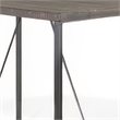 Zayle Counter Height Table- Dark Brown Mahogany Wood- Metal- 47 Inch