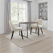 Zayle Counter Height Table- Dark Brown Mahogany Wood- Metal- 47 Inch