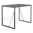 Zayle Counter Height Table- Dark Brown Mahogany Wood- Metal- 47 Inch