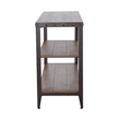 Ayka Sofa Table w Shelf- Nailhead Accent- 48 Inch Rectangular Brown