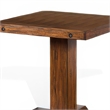 Reggie Bar Table- Adjustable Pedestal Base- 36 Inch Square Top- Brown