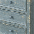 Rena Side End Table with 3 Drawers- 19 Inch Rustic Green Mahogany Wood