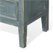Rena Side End Table with 3 Drawers- 19 Inch Rustic Green Mahogany Wood