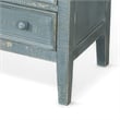 Rena Side End Table with 3 Drawers- 28 Inch Rustic Green Mahogany Wood