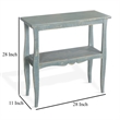 Rena Side End Table- Scallop Trim- 28 Inch Seagrass Green Mahogany