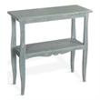 Rena Side End Table- Scallop Trim- 28 Inch Seagrass Green Mahogany