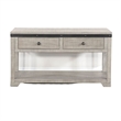 Nelly Sofa Table w Drawer- Shelf- 48 Inch- Black- Gray Mahogany Wood