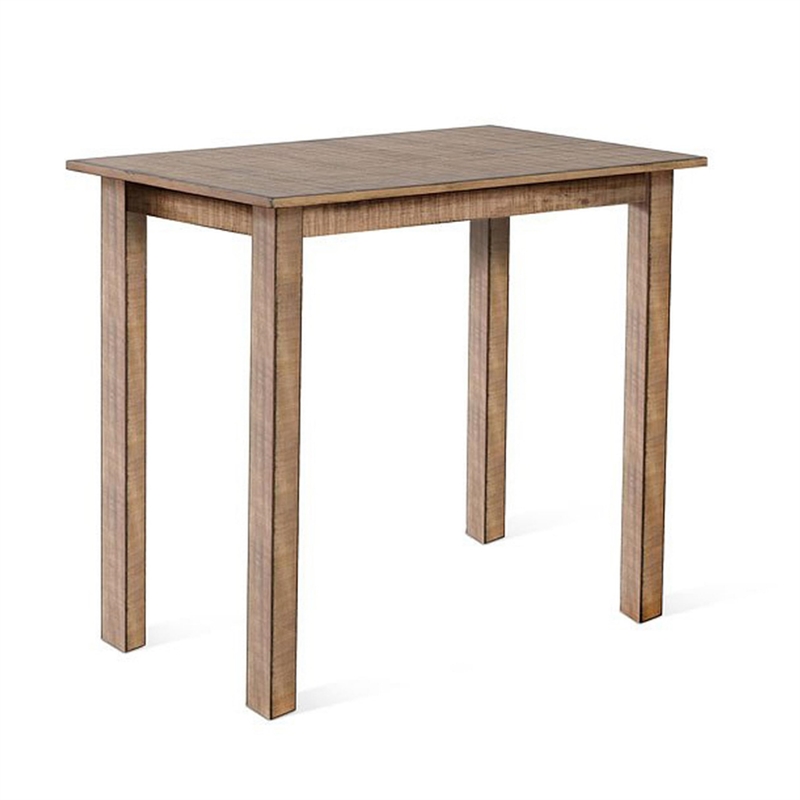 Rena Counter Table- 48 Inch Rectangular Beige Pebble Mahogany Wood