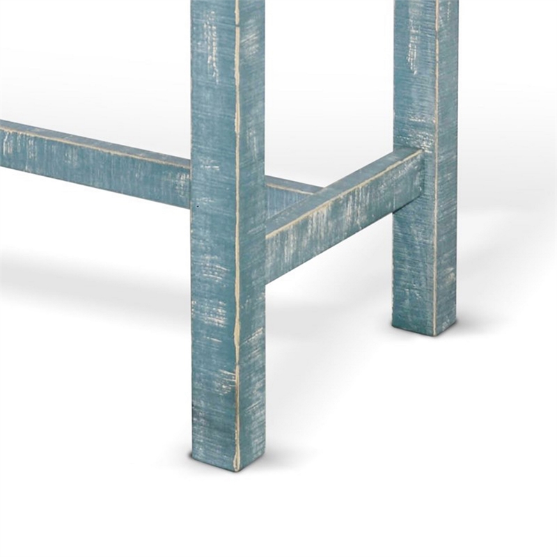 Rena Counter Table- 48 Inch Rectangular Grass Green Mahogany Wood