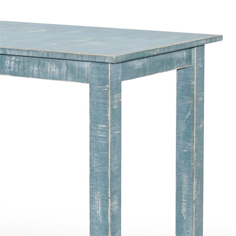 Rena Counter Table- 48 Inch Rectangular Grass Green Mahogany Wood