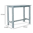 Rena Bar Height Table- 48 Inch Rectangular Seagrass Mahogany Wood