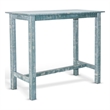 Rena Bar Height Table- 48 Inch Rectangular Seagrass Mahogany Wood