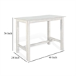 Rena Counter Table- 48 Inch Rectangular White Sand Mahogany Wood