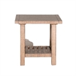 Anva End Table- Light Brown Mahogany- Shelf- Rectangular 24 Inch