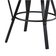 Rowl Counter Height Table- 48 Inch Brown Round Wood Top- Metal Legs