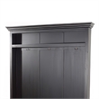 Kota Foyer Coat Rack Entry Hall Tree w Storage Bench- Black 85 Inch