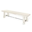 Rena Dining Bench- Turnbuckle Accent- 64 Inch White Mahogany Wood