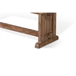 Yael Side Dining Bench- Plank Seat- Light Brown Mahogany Wood 48 Inch