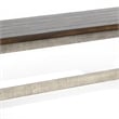 Camie Side Dining Bench- Plank Dark Brown Gray Mahogany Wood 48 Inch