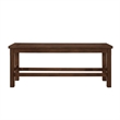 Lsy Counter Height Dining Bench- 64 Inch Dark Brown Wood Frame