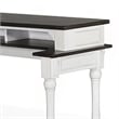 Orso Console Table- 76 Inch Rectangular Brown Top- White Mahogany