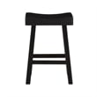 Casy 30 Inch Bar Height Stool- Saddle Seat- Black Rubberwood- Set of 2