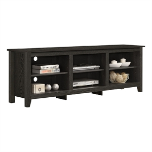 Nitto TV Stand Media Cabinet- Adjustable Open Shelf- Dark Gray 70 Inch