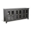 Rena TV Media Entertainment Console with Shelves- 70 Inch Rustic Black