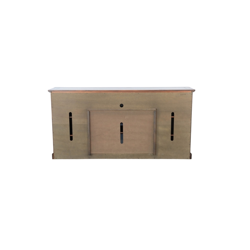 Reggie TV Media Entertainment Console-2 Barn Doors-78 Inch Brown