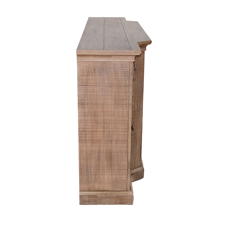 Desy TV Media Entertainment Console- Slate Inlay Light Brown 72 Inch